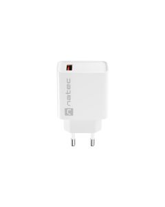 Universální nabíječka Natec RIBERA 18W 1X USB-A, bílá