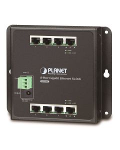 Planet průmyslový plochý switch 8x1Gb, 12-48VDC/24VAC, IP30, -10/60°C, fanless