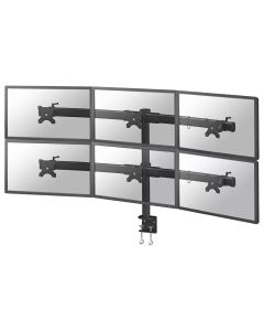 Neomounts FPMA-D700D6/Držák displeje/na stůl/19-27"/svorka/VESA 100X100/nosn. 6x8kg/6 displejů/černý