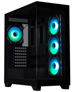 BitFenix skříň CETO / ATX / 4x 120mm ARGB fan / 2x USB 3.0 / USB-C / tvrzené sklo / černá