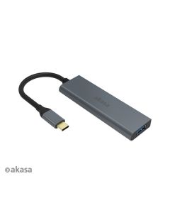 AKASA - externí USB hub - USB typ-C na 4 x USB 3.0