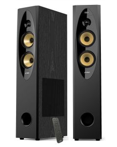POŠKOZENÝ OBAL - FENDA F&D repro T-60X Pro/ 2.0/ 120W/ černé/ dřevěné/ BT5.3/ NFC/ FM rádio/ USB/ optický vstup/ dálkové ovlád...