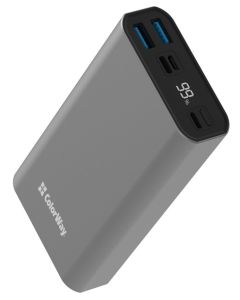 COLORWAY powerbanka/ 20 000mAh/ 2x USB QC3.0/ USB-C Power Delivery 20W/ Lighting/ LED/ Micro-USB/ Šedivá