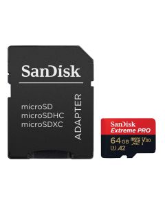 SanDisk Extreme PRO microSDXC 64GB / A2 C10 V30 UHS-I U3 / 200MB/s & 90MB/s / SD Adaptér + 2 years RescuePRO
