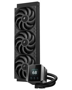 DEEPCOOL vodní chladič MYSTIQUE 360 / 3x120mm fan / dig. displej / Intel i AMD / černý
