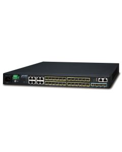 Planet SGS-6341-16S8C4XR L3 switch, 8x1Gb, 24x1Gb SFP, 4x10G SFP+, HW/IP stack, 2x power-in, VSF/Cluster
