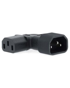 NEDIS napájecí adaptér z IEC-320-C13 na IEC-320-C14/ úhlový levý/ černý