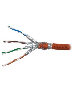 PLANET kabel SFTP, drát, Cat6A, 4p, 500MHz, B2ca,s1,d1,a1 LS0H, stíněné páry, Planet Elite, oranžový, balení 500m