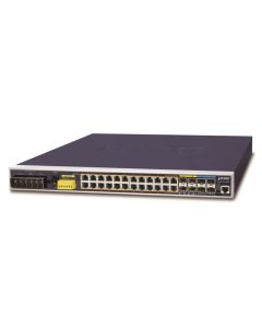 Planet IGS-6325-24P4X průmyslový L3 switch, 24x1Gb, 4x10Gb SFP+, PoE 802.3at 440W, 48-56VDC, -40~75°C, IP30, fanless