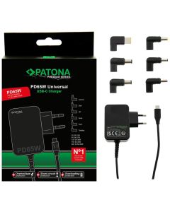 PATONA napájecí adaptér k ntb/ 18,5-20V 65W/ 6 konektorů/ UNI/ USB-C/ Power Delivery
