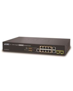 Planet GS-5220-8P2T2S L3 switch, 10x1Gb, 2x1Gb SFP, 8x PoE 802.3at 240W