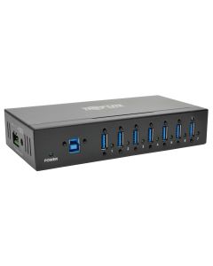 Rozbočovač 7x USB 3, průmyslový, odolnost ESD 20kV, kovové pouzdro, možnost montáže