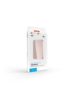 Powerbanka FIXED MagZen 5 Crystal s bezdrátovým nabíjením se standardem Qi2 a podporou MagSafe, 5 000 mAh, růžová