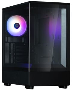 Zalman skříň P10 Black / miniT / 1x120mm fan ARGB / USB 3.0 / USB-C / temperované sklo / černá