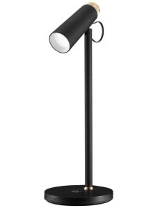 IMMAX LED stolní lampička TIT/ Qi nabíjení/ 12W/ DC12V/1A/ 100-240 VAC/ 150lm/ černá se zlatými prvky