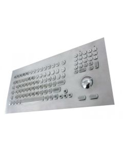 KB021 – Průmyslová nerezová klávesnice s trackballem do panelu, CZ, USB, IP65