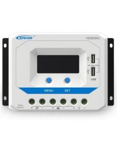 EPEVER VS2024AU solární PWM regulátor 12/24 V, 20 A, USB, vstup 50V