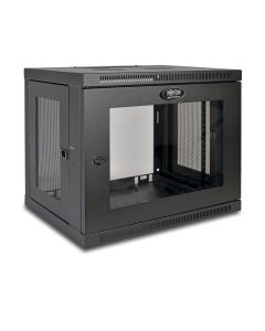 Skříň SmartRack 9U, Mini Rack, Š=600mm, Hl=450mm, hloubka pro přepínače, prosklené dveře, na stěnu