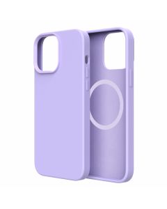 ER POWER Silikonový kryt CARNEVAL SNAP pro iPhone 14 s MagSafe - světle fialová