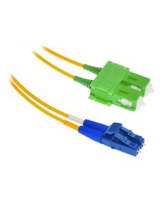 XtendLan FO patch LC-SC/APC 0.5m 9/125, duplex, ultraflexibilní G.657.A1, LS0H, průměr 2mm, krátký vývod