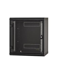 Triton 19" rozvaděč jednodílný 12U/500mm, celoskleněné dveře, černý