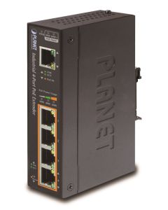Planet průmyslový PoE/LAN extender, 1xPoE-in, 4xPoE-out 60W, 802.3bt/at/af, Gigabit, IP67, ESD+EFT, -40~75°C