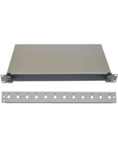 19" Optická vana 12xST simplex včetně kazety šedá