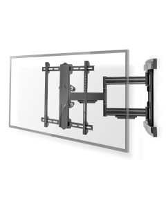 NEDIS nástěnný TV držák/ 37 - 80"/ nosnost 50 kg/ náklon 15°/ otočný 0 - 180°/ Full Motion/ ocel/ černý