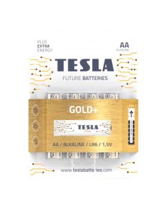 TESLA GOLD+ alkalická baterie AA (LR06, tužková, blister) 4 ks