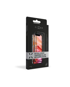 Ochranné tvrzené sklo FIXED 3D Full-Cover s aplikátorem pro Apple iPhone 13/13 Pro, černé