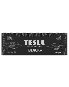 TESLA BLACK+ alkalická baterie AA (LR06, tužková, fólie) 10 ks