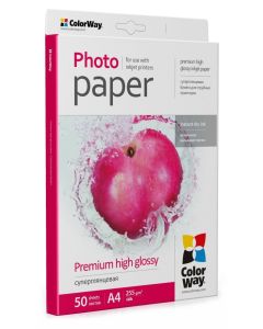COLORWAY fotopapír/ premium high glossy 255g/m2, A4/ 50 kusů