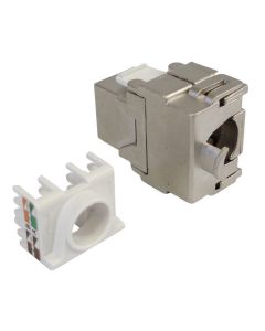 XtendLan Keystone jack RJ45, CAT6A, STP, zaklapávací zezadu bez nástroje