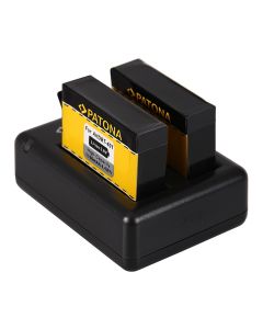 PATONA sada pro digitální kameru Dual GoPro Hero 4 nabíječka + 2x baterie 1160mAh USB