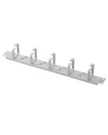 DIGITUS 1U panel pro správu kabelů 5x kabelové kroužky 40x60 mm, barva šedá (RAL 7035)