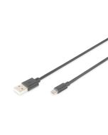 Digitus USB 2.0 kabel USB A samec na USB micro B samec, 2x stíněný, Měď, 1m