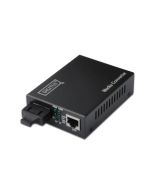 DIGITUS Media Converter, Multimode, 10/100Base-TX to 100Base-FX, Incl. PSU SC connector, Up to 2km