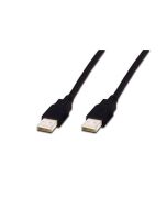 Digitus USB kabel A/samec na A/samec, černý, Měď, 1,8m