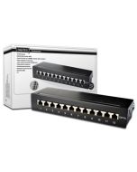 DIGITUS Desktop CAT 6A Patch Panel, stíněný třídy EA, 12 portů RJ45, 8P8C, LSA