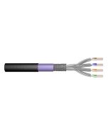 DIGITUS CAT 7 S-FTP venkovní instalační kabel, 1200 MHz PE, vnitřní Eca (LSZH-1), AWG 23/1, 1000 m buben, simplex, barva černá a f