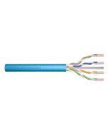 DIGITUS Instalační kabel CAT 6A U-UTP, 500 MHz Eca (EN 50575), AWG 23/1, buben 305 m, simplex, barva modrá