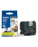 Brother - TZe-251, bílá / černá (24mm, laminovaná)