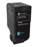Lexmark CS725 Cyan High Yield Return Programme Toner Cartridge - 12 000 stran