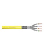 DIGITUS Instalační kabel CAT 7A S-FTP, 1500 MHz Dca (EN 50575), AWG 22/1, 1 000 m buben, simplex, barva žlutá