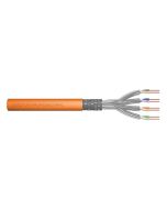 Digitus Instalační kabel CAT 7 S-FTP, 1200 MHz Dca (EN 50575), AWG 23/1, klubko 100 m, simplex, barva oranžová