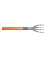Digitus Instalační kabel CAT 7 S-FTP, 1200 MHz Dca (EN 50575), AWG 23/1, 1000 m buben, simplex, barva oranžová