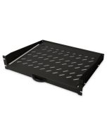 DIGITUS 2U výsuvná police na skříňky od hloubky 450 mm 88x483x352 mm, do 30 kg, černá (RAL 9005)