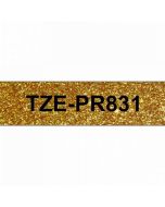 Brother - TZe-PR831 černá / zlatá (12mm, 8m,)
