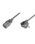 PremiumCord napájecí kabel 240V, délka 2m CEE7 pravoúhlý/IEC C13 černý