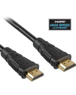 PremiumCord HDMI High Speed + Ethernet kabel, zlacené konektory, 1m